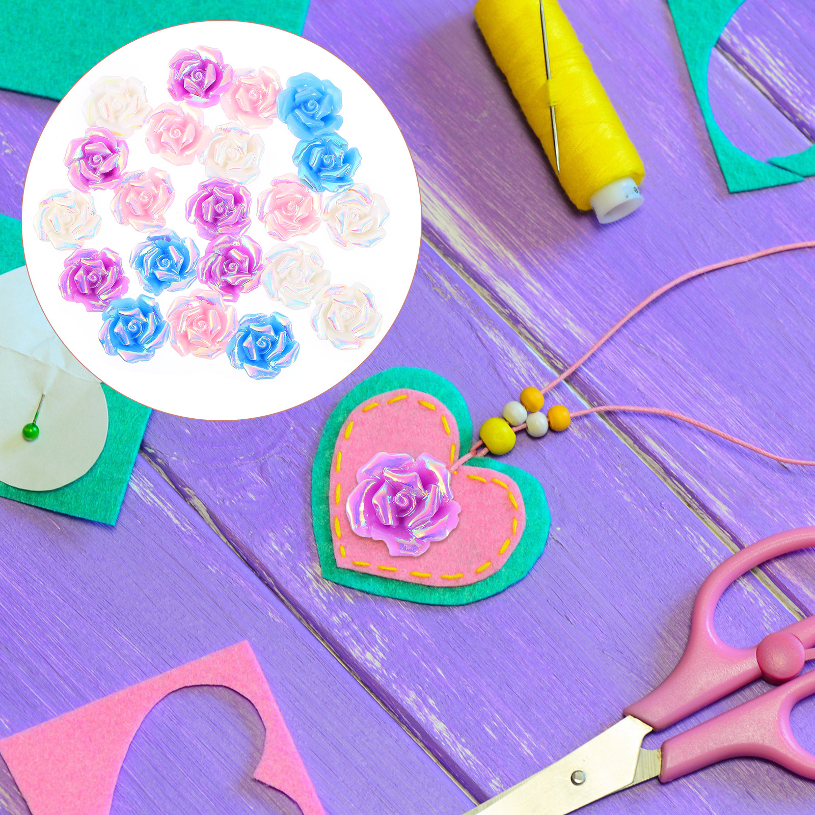 Embellish Craft - 20Pcs Rose Flower Phone Case Accessories