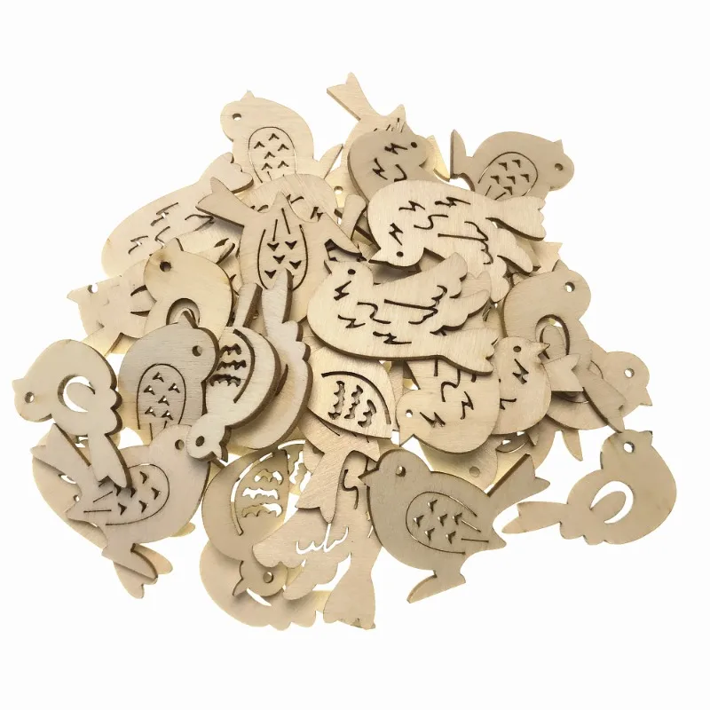 50pcs Wooden Bird Pattern DIY  - Embellishments For Scrapbooking 리뷰 및 가격