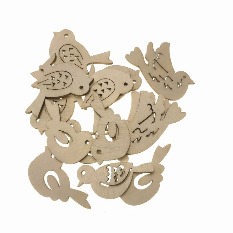 50pcs Wooden Bird Pattern DIY  - Embellishments For Scrapbooking 리뷰 및 가격