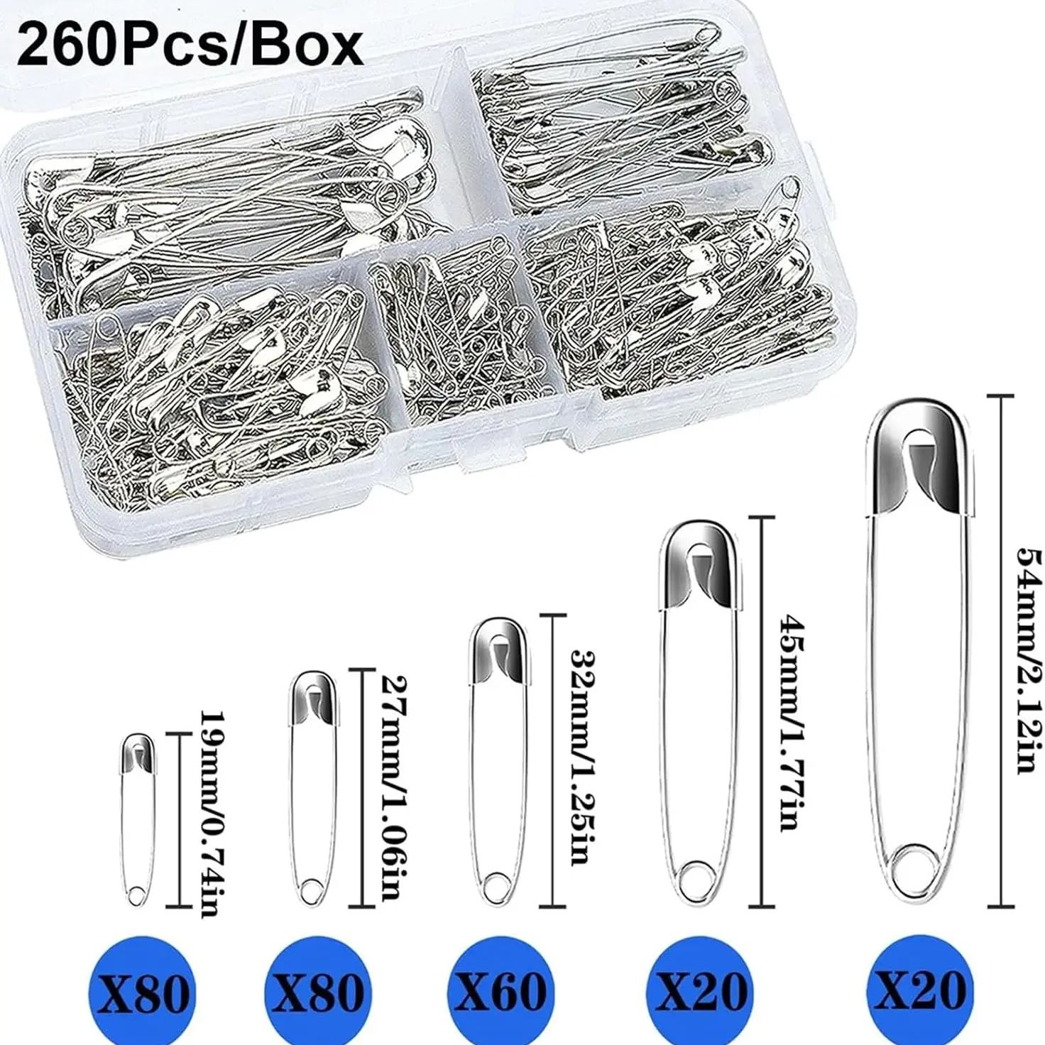 Silver Safety Pins Kit With St - Craft Embellishment Storage 리뷰 및 가격