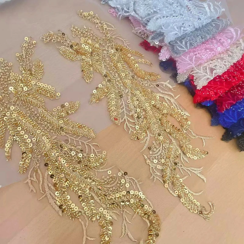 Beaded Sequins 3D Decals Mirro - Applique Patch Flower 리뷰 및 가격
