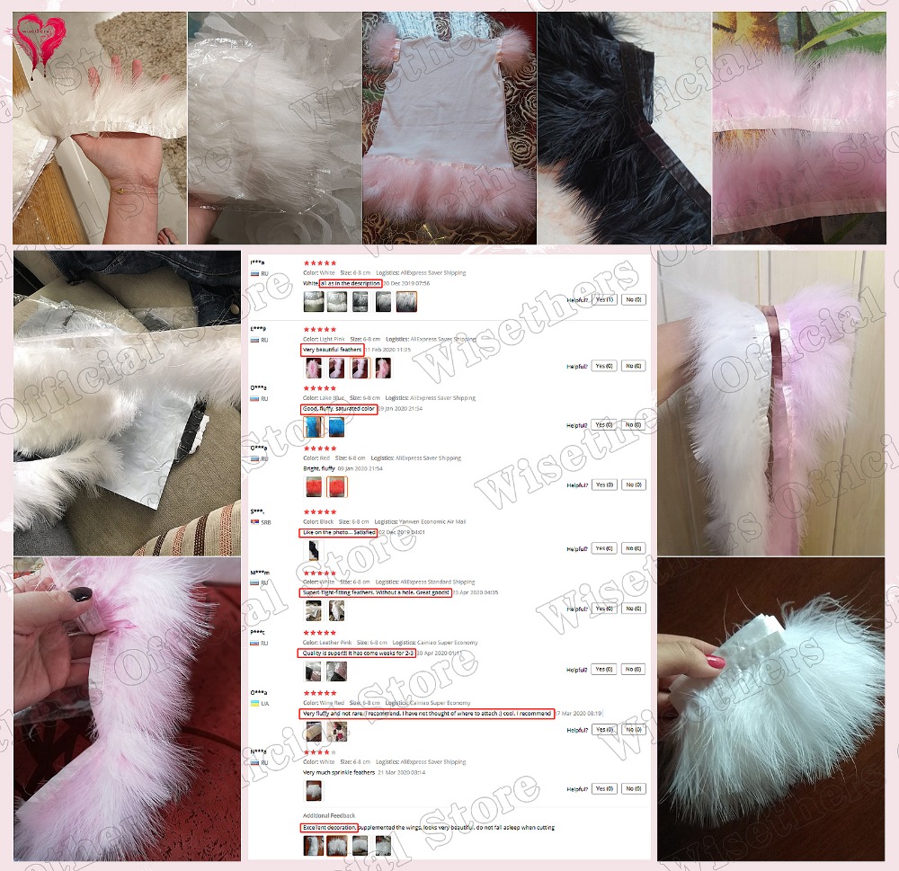 1 Meter Fancy Soft Fluffy Dyed - Feather Trim Marabou 리뷰 및 가격