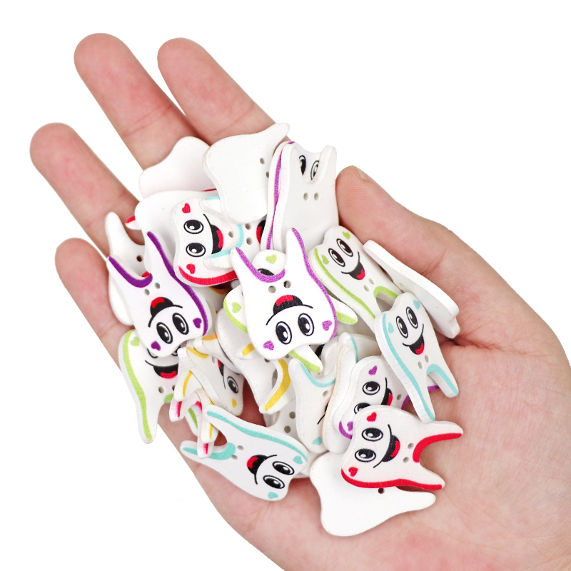 50/100pcs Wooden Button Tooth  - Embellishments For Scrapbooking 리뷰 및 가격