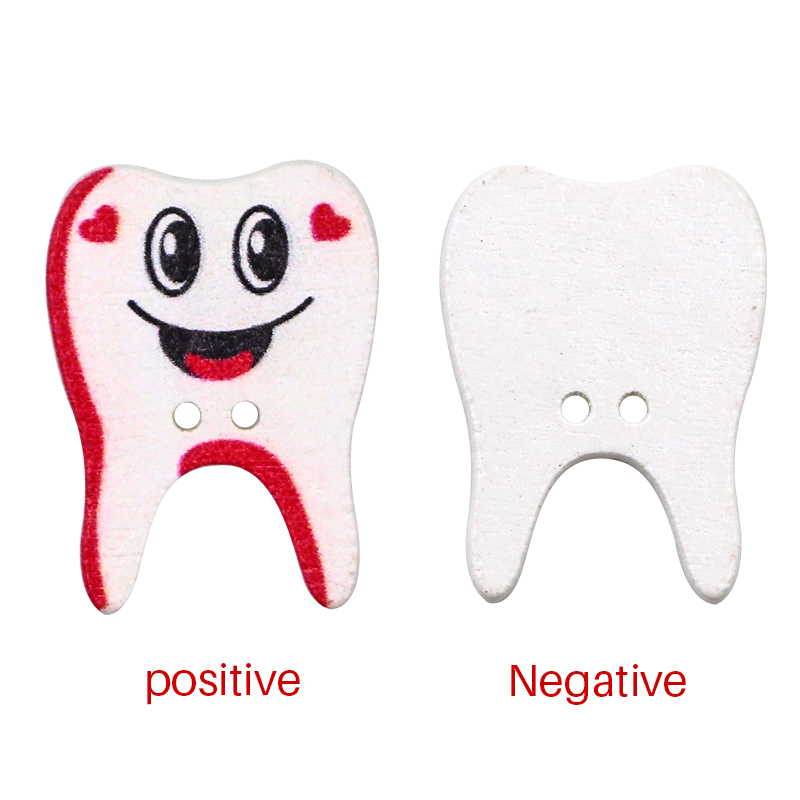 50/100pcs Wooden Button Tooth  - Embellishments For Scrapbooking 리뷰 및 가격