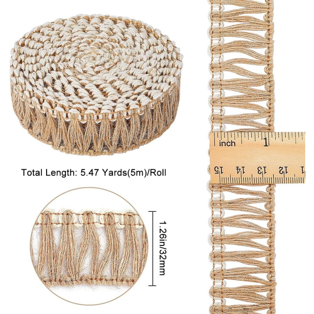 5 Meters Burlap Fringe Tassel  - Tassel Fringe Trim 리뷰 및 가격