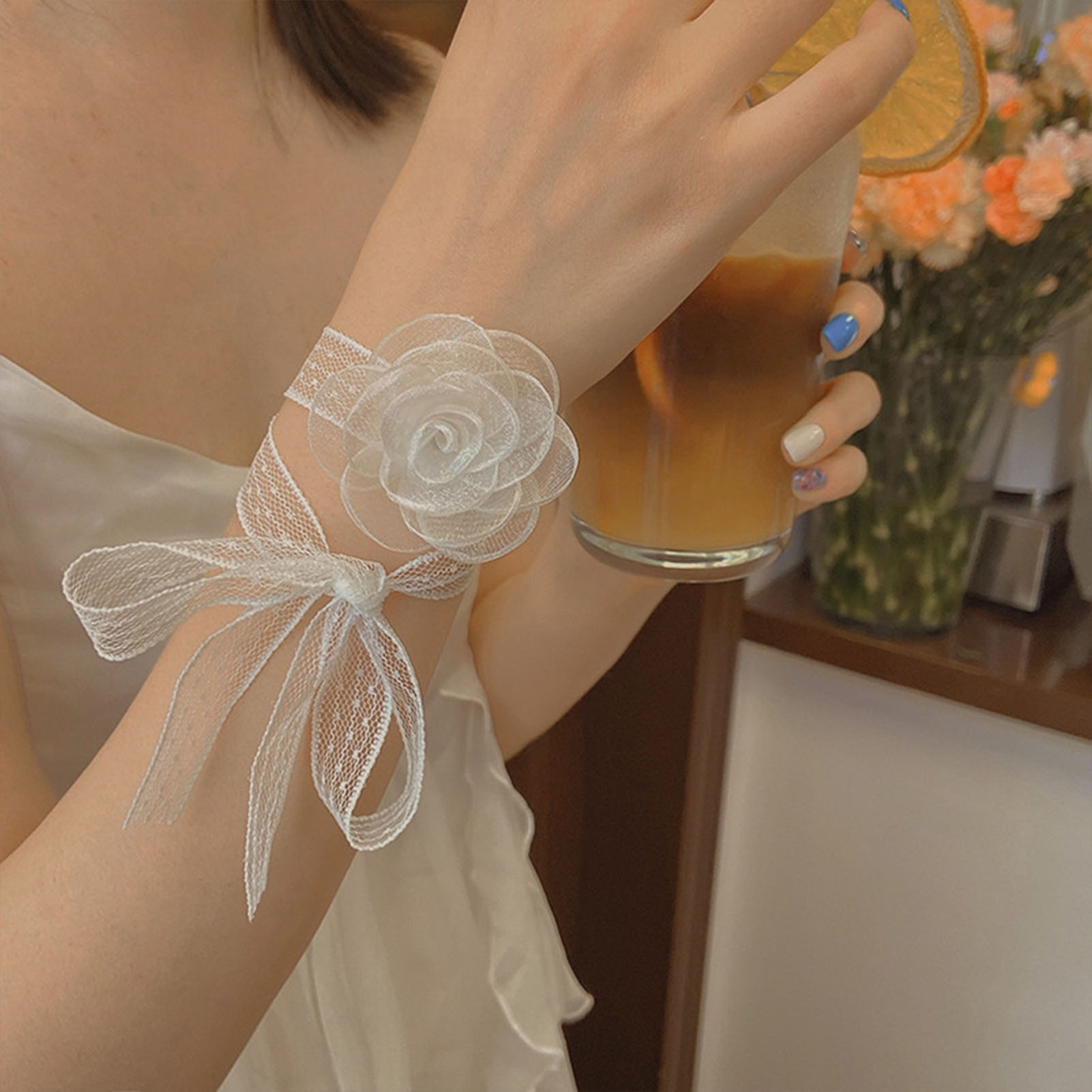 Lace Ribbon Tie Headband With  - Lace Ribbon Trim 리뷰 및 가격