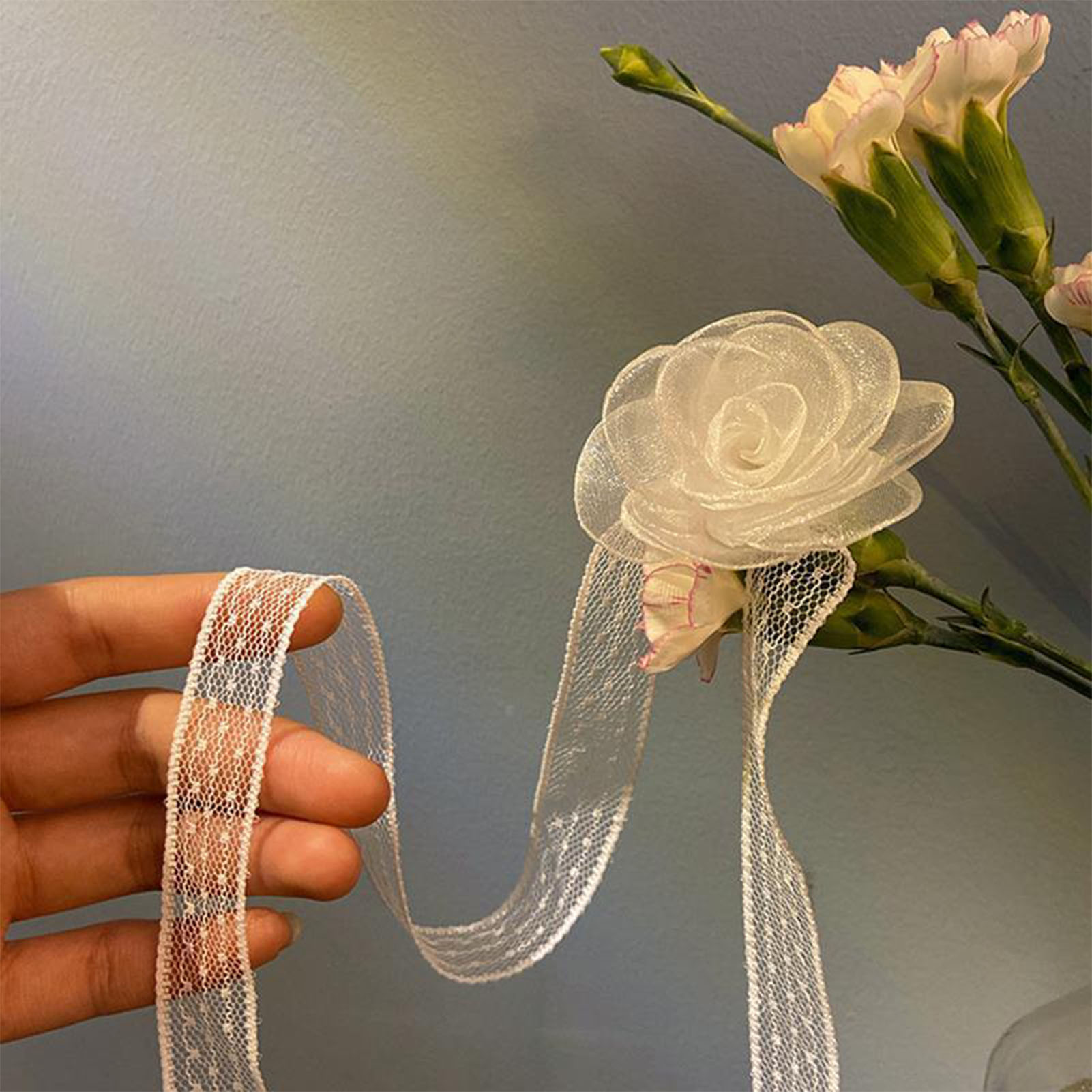 Lace Ribbon Tie Headband With  - Lace Ribbon Trim 리뷰 및 가격
