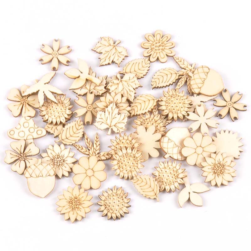 30Pcs 25-30mm Wood DIY Accesso - Embellishments For Scrapbooking 리뷰 및 가격
