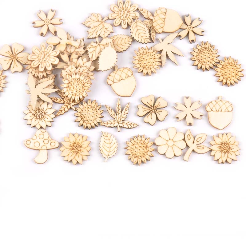 30Pcs 25-30mm Wood DIY Accesso - Embellishments For Scrapbooking 리뷰 및 가격