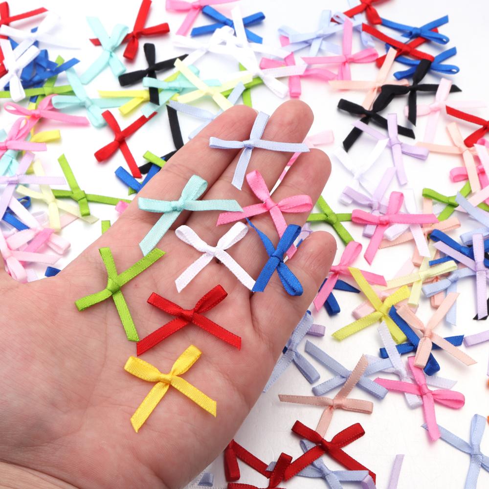 50Pcs 2.5x3cm Ribbons Mini Sat - Embellishments For Scrapbooking 리뷰 및 가격