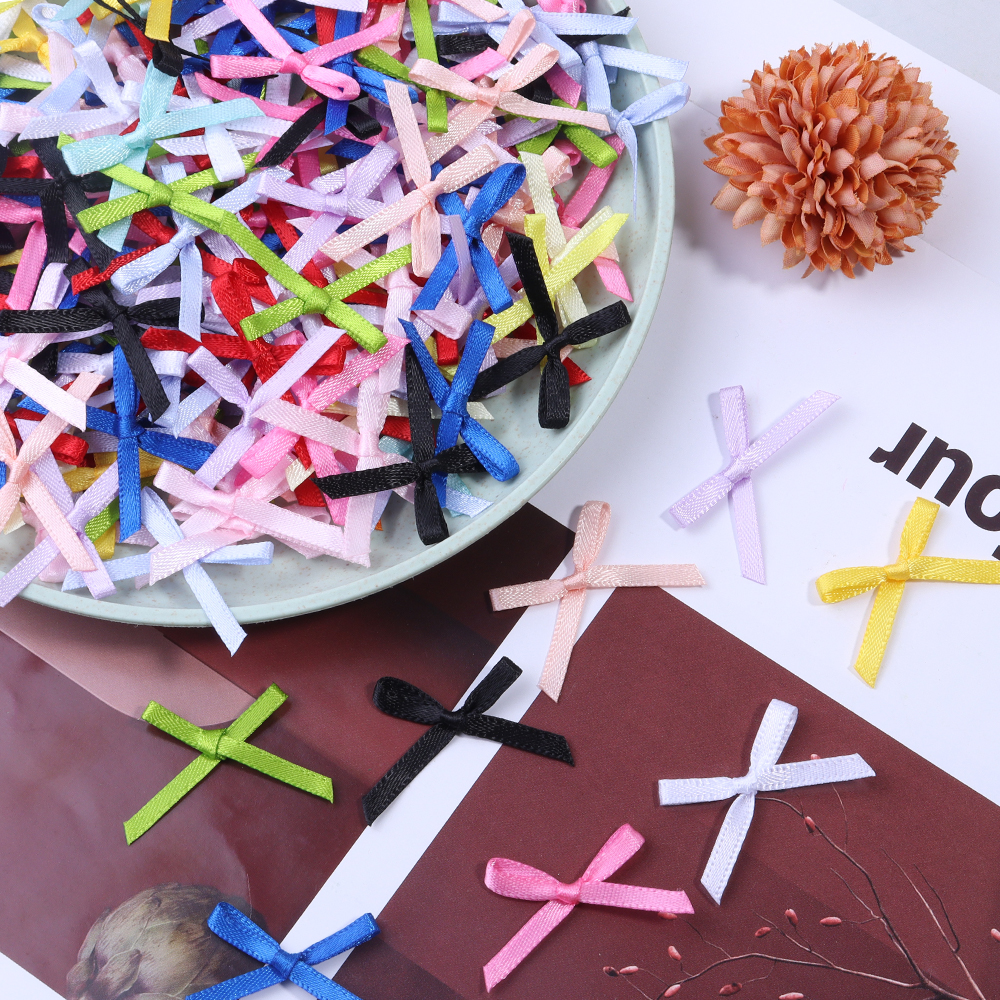 50Pcs 2.5x3cm Ribbons Mini Sat - Embellishments For Scrapbooking 리뷰 및 가격
