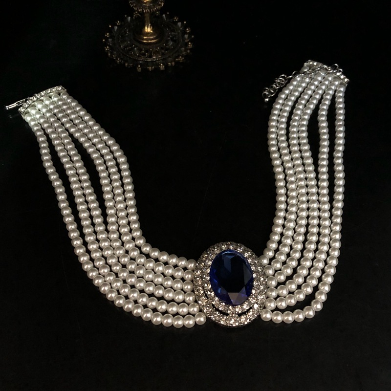 2026 French Retro Rhinestone I - Pearl Trim Chain 리뷰 및 가격