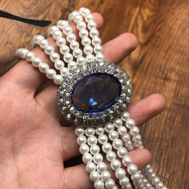 2026 French Retro Rhinestone I - Pearl Trim Chain 리뷰 및 가격