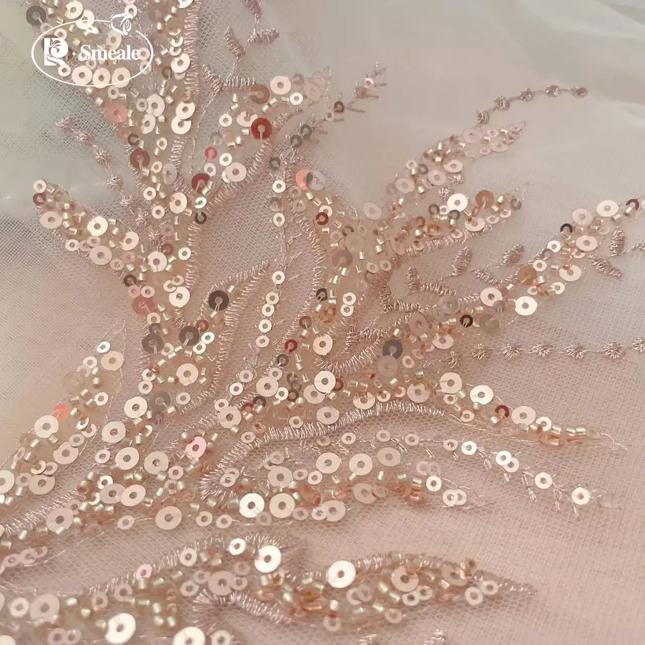 5Pair-2Pair.Rose Gold Sequin T - Applique Patch Flower 리뷰 및 가격