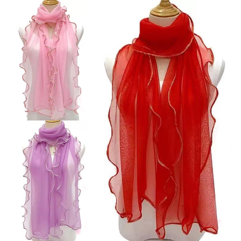 Lightweight Hijab Silk Shawl W - Tassel Fringe Trim 리뷰 및 가격