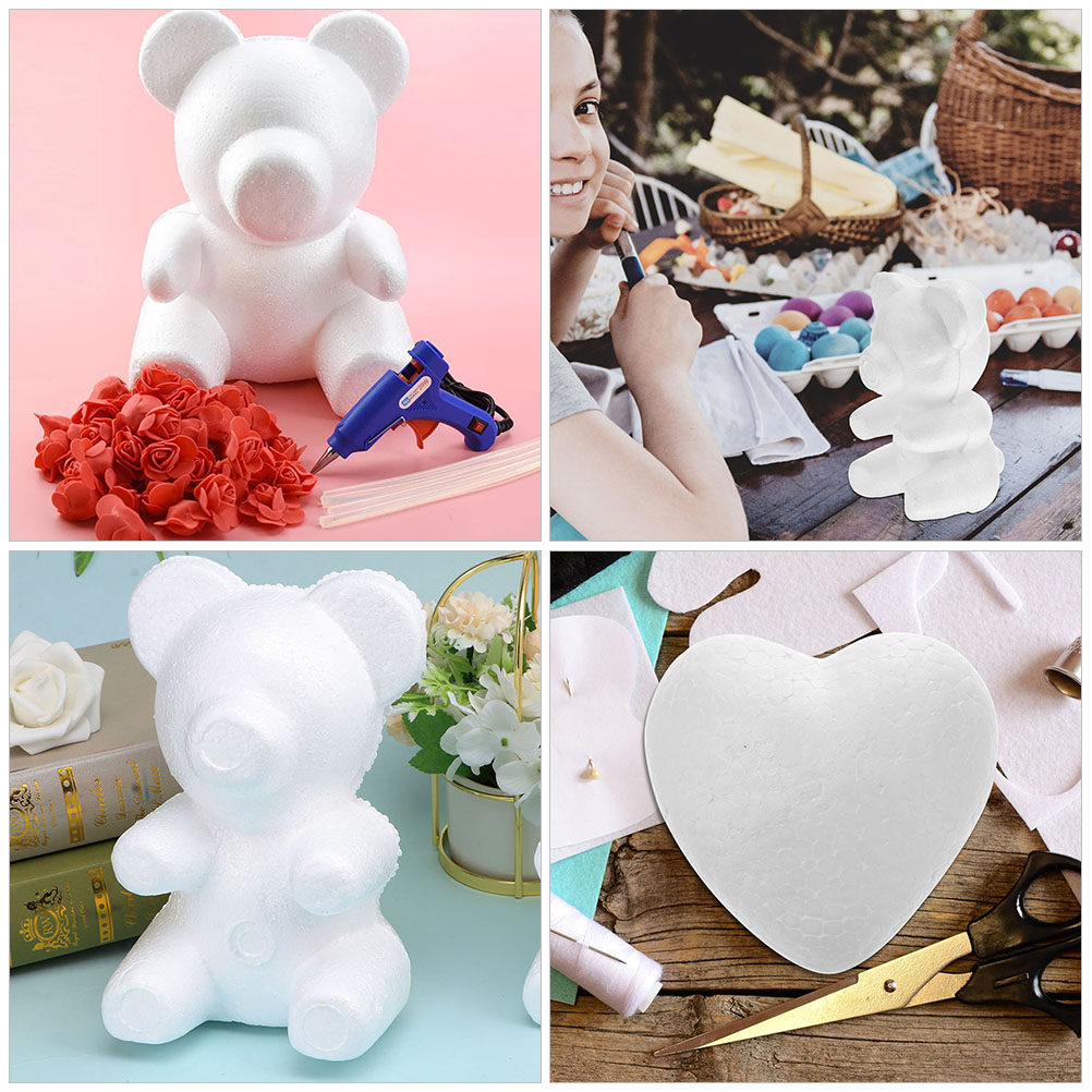 2Pcs White Foam Bear Ornament  - Embellish Craft 리뷰 및 가격