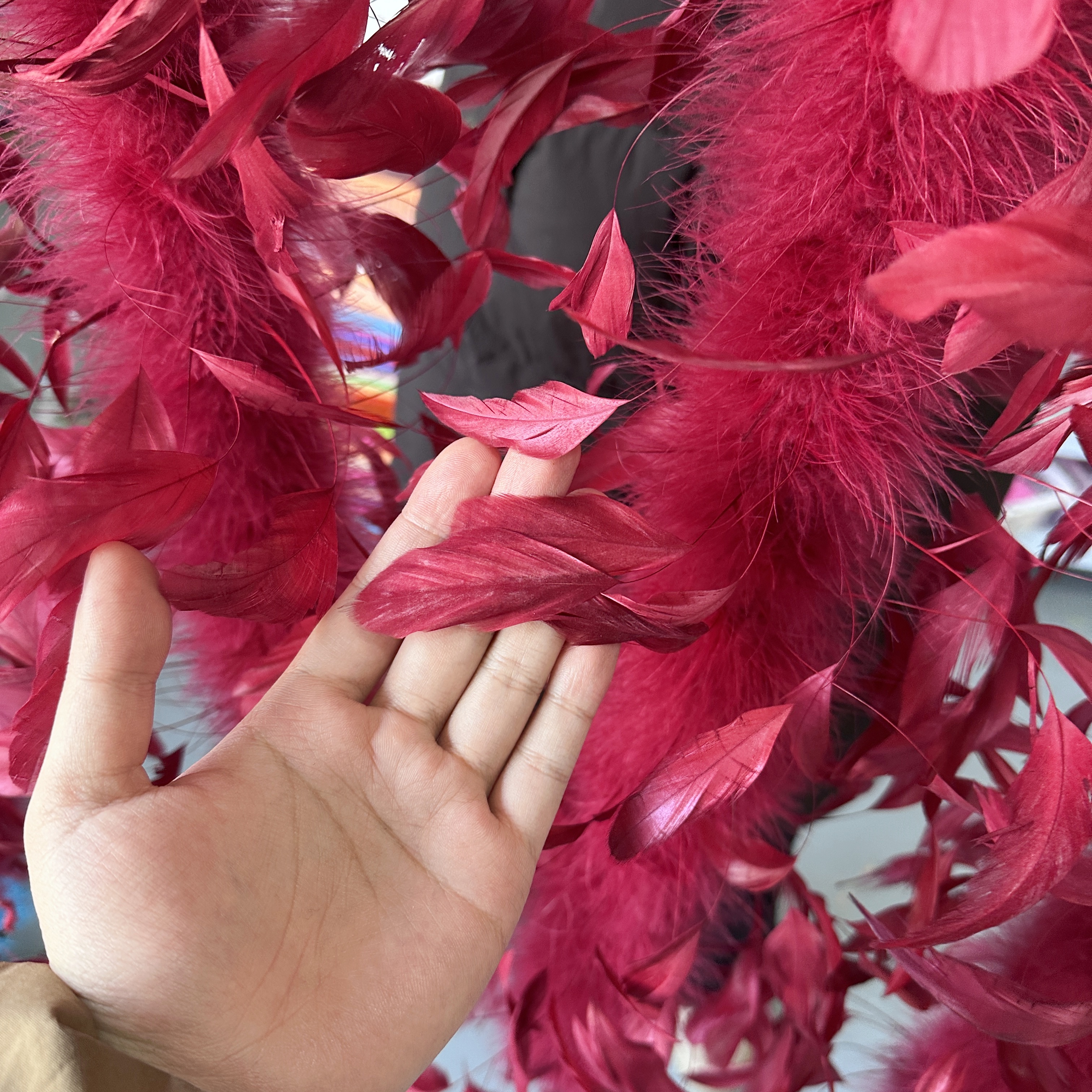 2Meter Burgundy Turkey Marabou - Feather Trim Marabou 리뷰 및 가격
