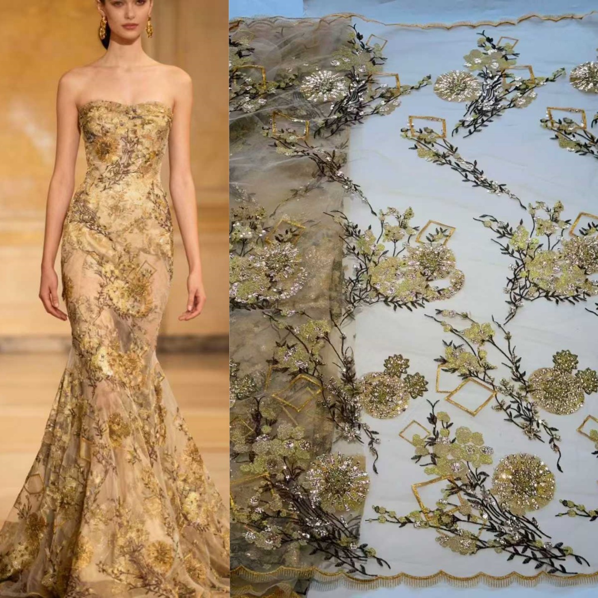 High Couture Crystal Irregular - Crystal Mesh Fabric 리뷰 및 가격