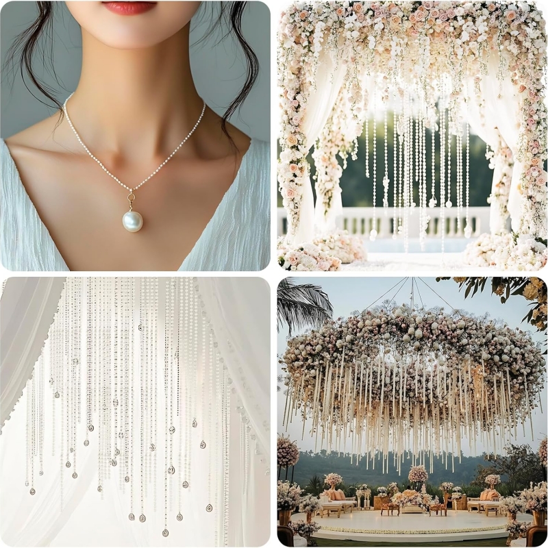 2/5m ABS Imitation Pearl Bead  - Pearl Trim Chain 리뷰 및 가격