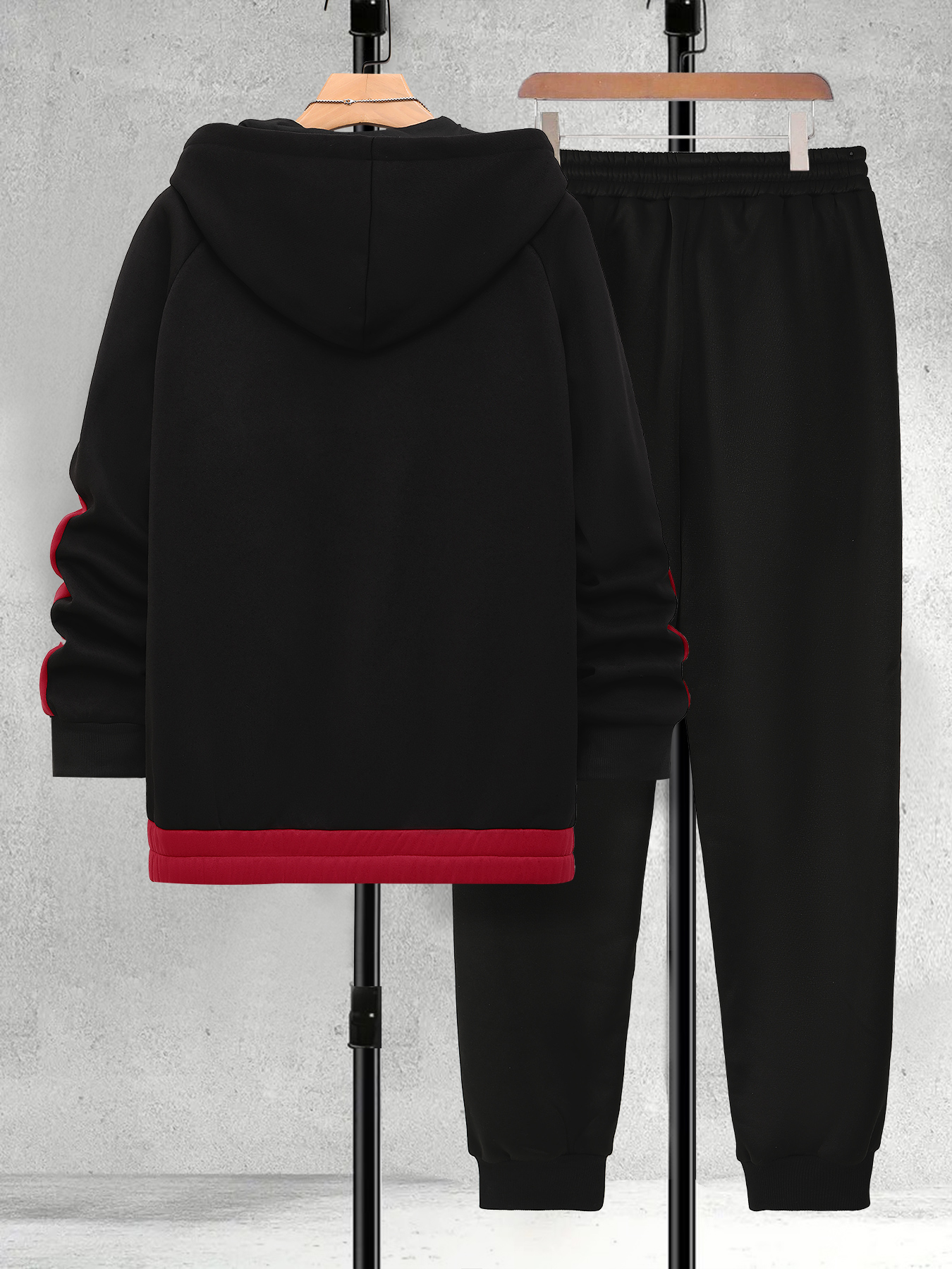Men's Plus Size Black & Red Co - Embellish Knit 리뷰 및 가격