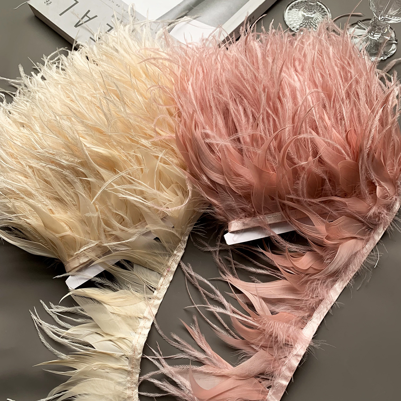 10M Colorful Ostrich Feather T - Fringe Ribbon Sewing 리뷰 및 가격