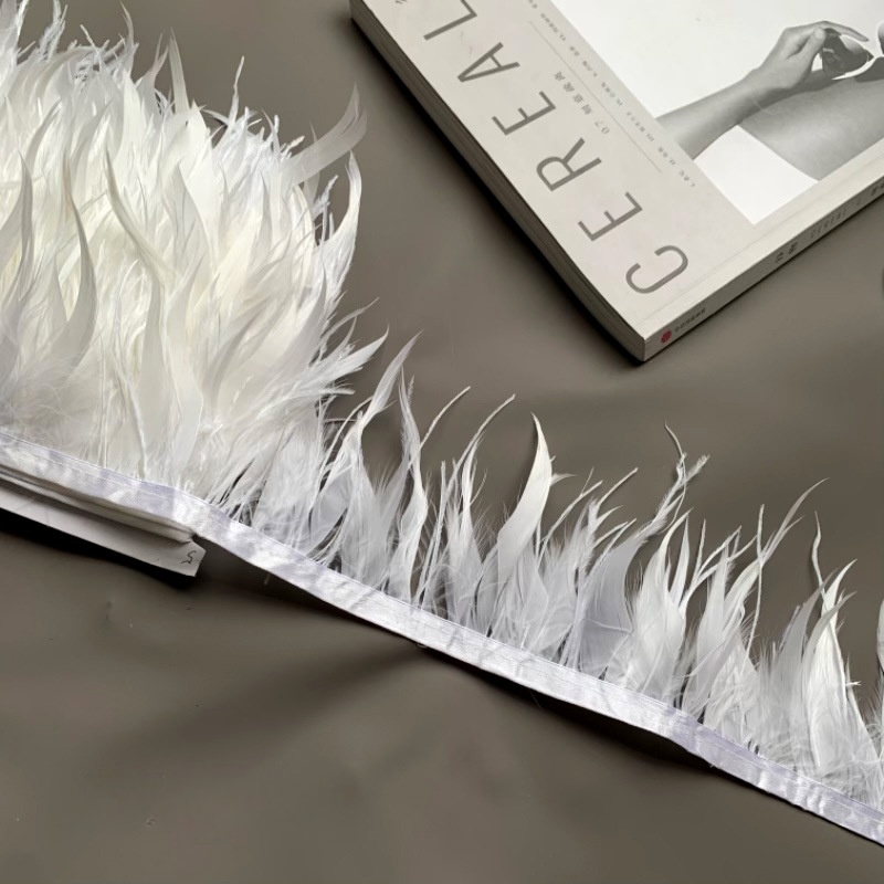 10M Colorful Ostrich Feather T - Fringe Ribbon Sewing 리뷰 및 가격