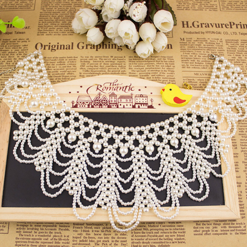 New Pearl Beaded Lace Trim Col - Beaded Trim Fringe 리뷰 및 가격