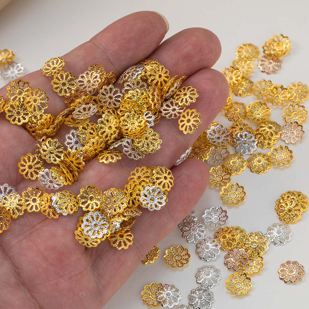 200pcs 7/9mm Filigree Flower H - Embellishment Crafts 리뷰 및 가격