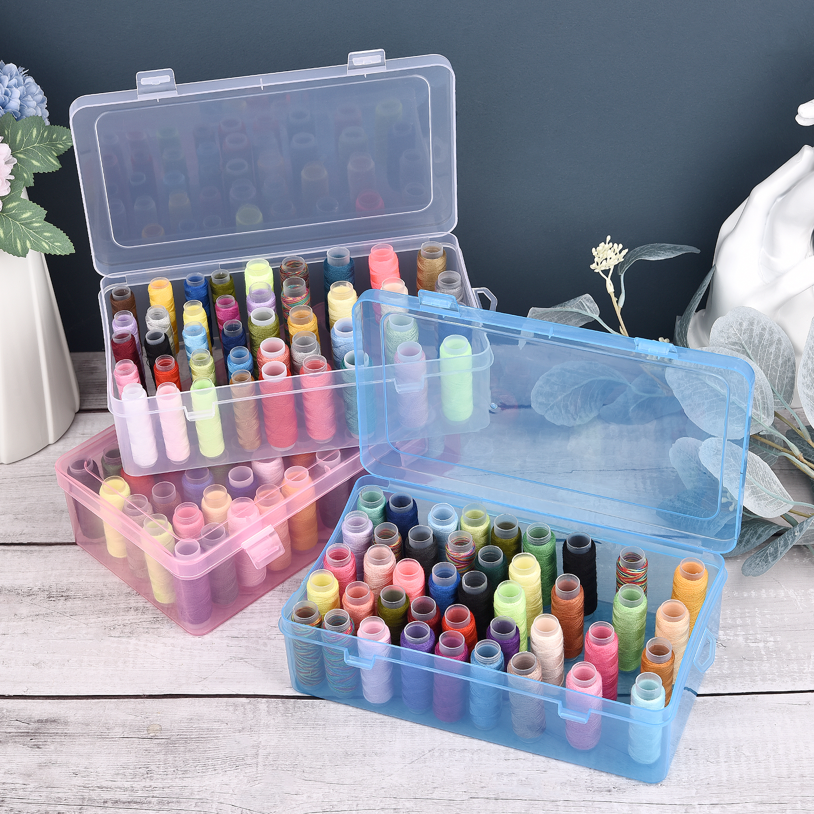 New Sewing Thread Box 42 Piece - Craft Embellishment Storage 리뷰 및 가격
