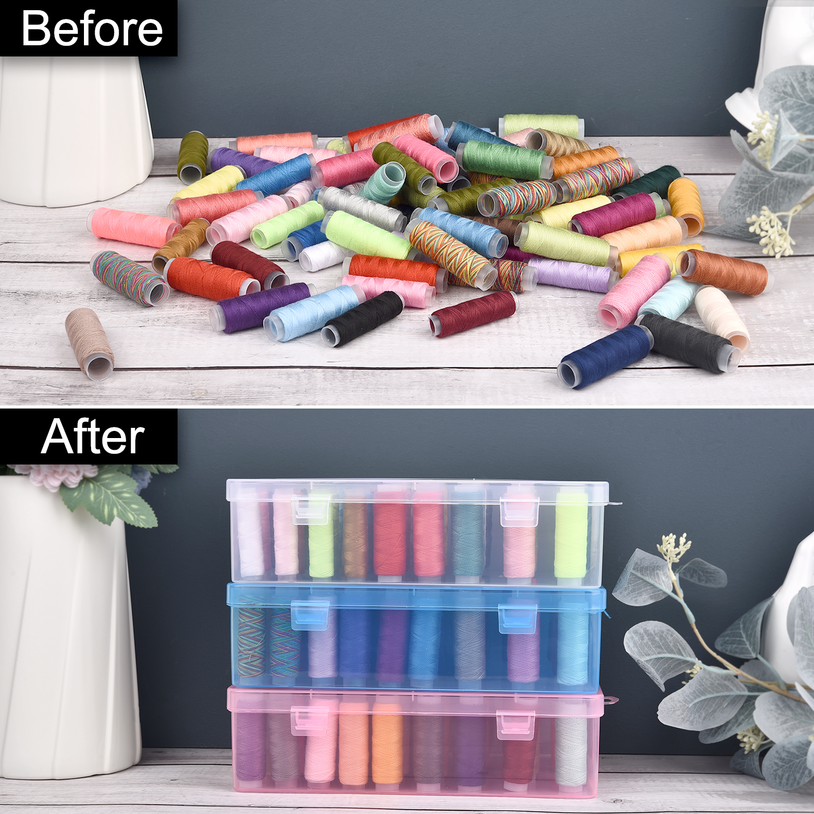 New Sewing Thread Box 42 Piece - Craft Embellishment Storage 리뷰 및 가격
