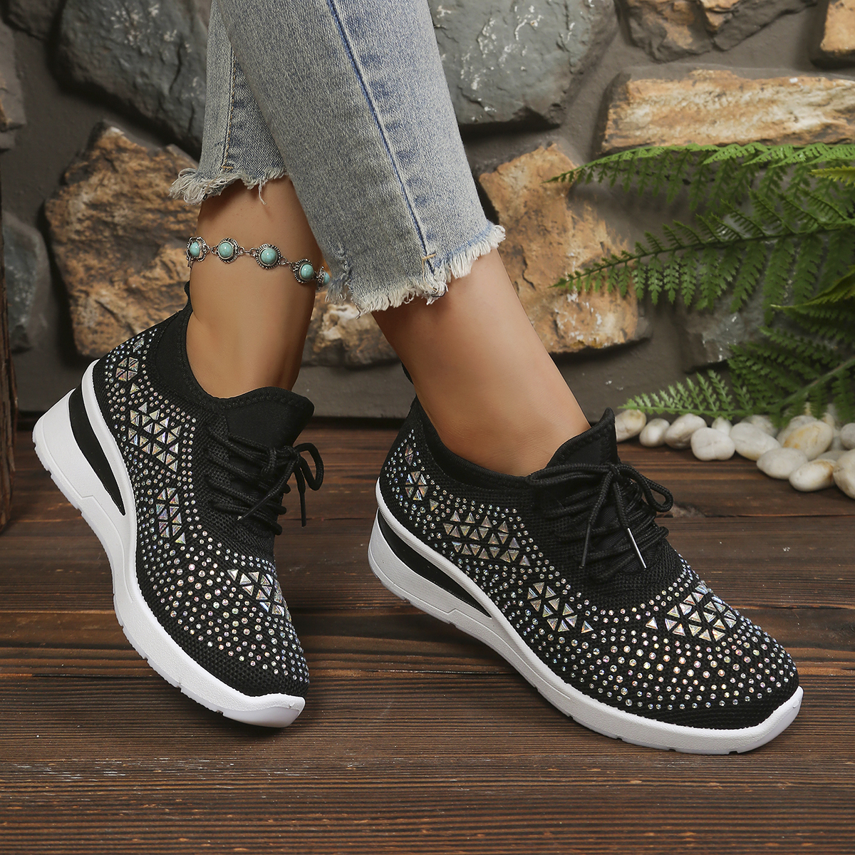 Glitter rhinestone knit mesh w - Crystal Mesh Fabric 리뷰 및 가격