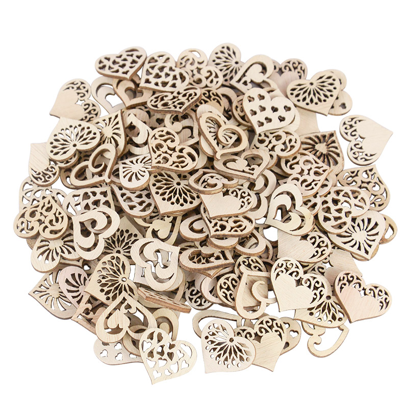 50/100pcs Hollowed Heart Patte - Embellishments For Scrapbooking 리뷰 및 가격