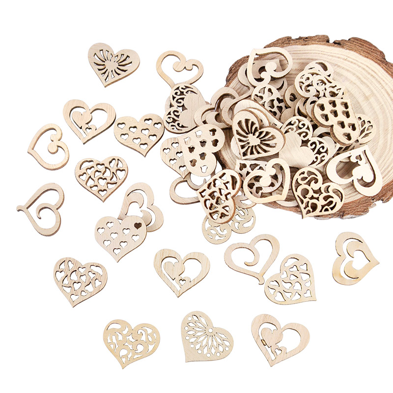 50/100pcs Hollowed Heart Patte - Embellishments For Scrapbooking 리뷰 및 가격