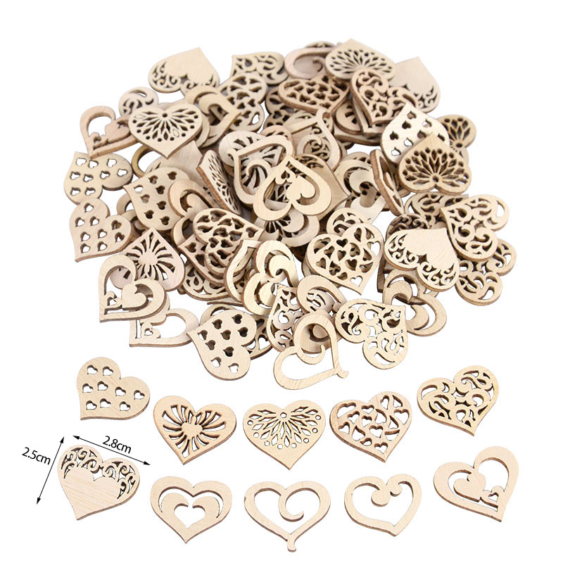 50/100pcs Hollowed Heart Patte - Embellishments For Scrapbooking 리뷰 및 가격