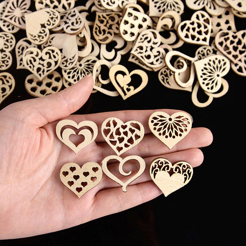 50/100pcs Hollowed Heart Patte - Embellishments For Scrapbooking 리뷰 및 가격
