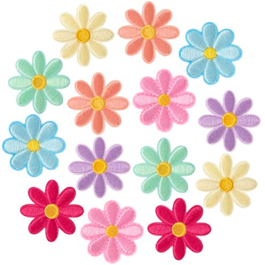14 Pcs Flower Iron on Patches, - Applique Patch Flower 리뷰 및 가격