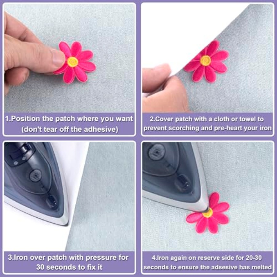 14 Pcs Flower Iron on Patches, - Applique Patch Flower 리뷰 및 가격