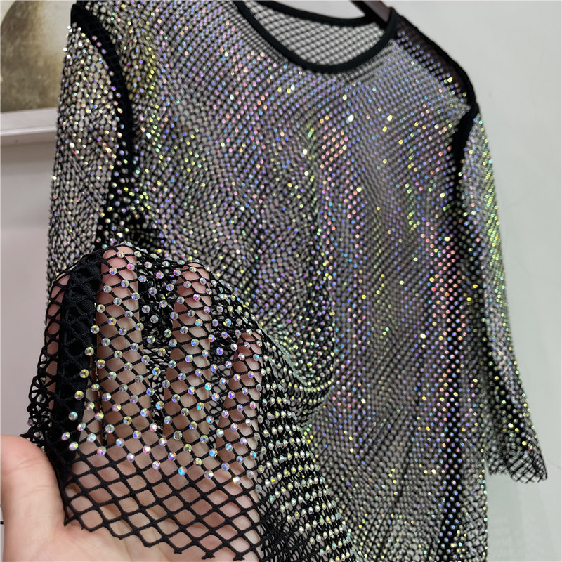 ColorShiny Diamonds  Electric  - Crystal Mesh Fabric 리뷰 및 가격
