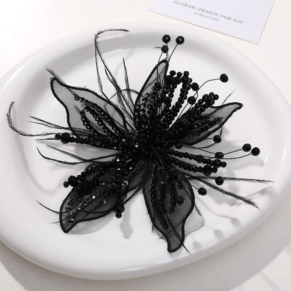 1PC Feather Pearl 3D Organza F - Applique Patch Flower 리뷰 및 가격