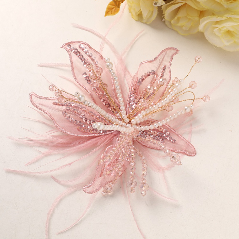 1PC Feather Pearl 3D Organza F - Applique Patch Flower 리뷰 및 가격