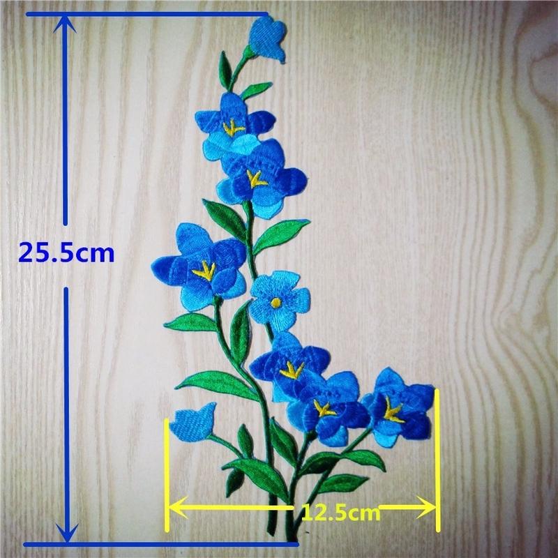 1/2pcs Nice Blue Flower Patch  - Applique Patch Flower 리뷰 및 가격