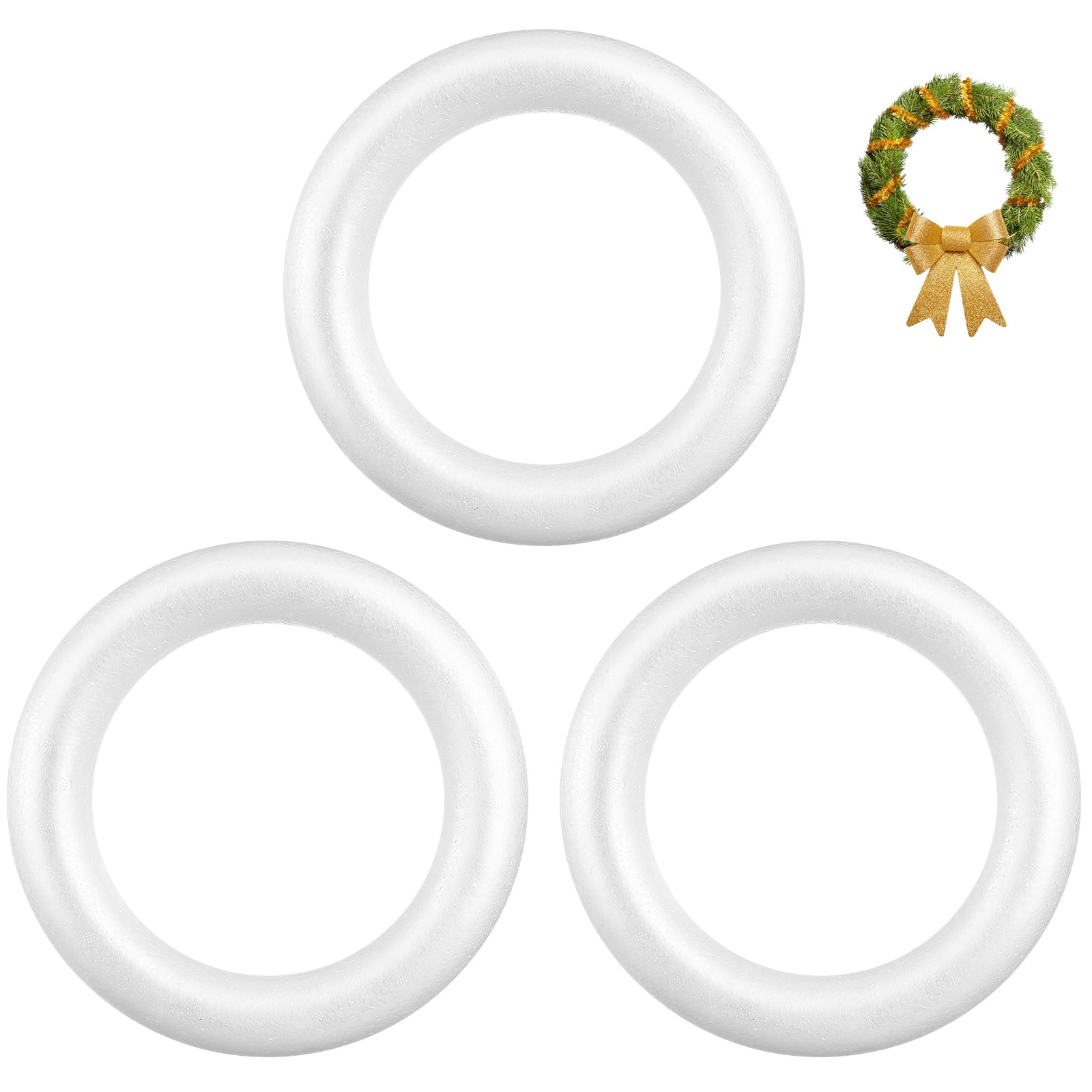 3Pcs White Foam Wreath Circle  - Embellish Craft 리뷰 및 가격