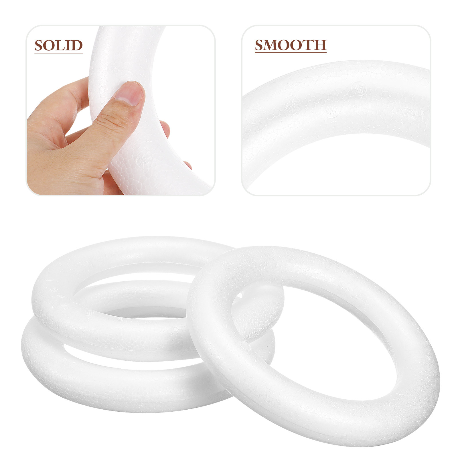 3Pcs White Foam Wreath Circle  - Embellish Craft 리뷰 및 가격