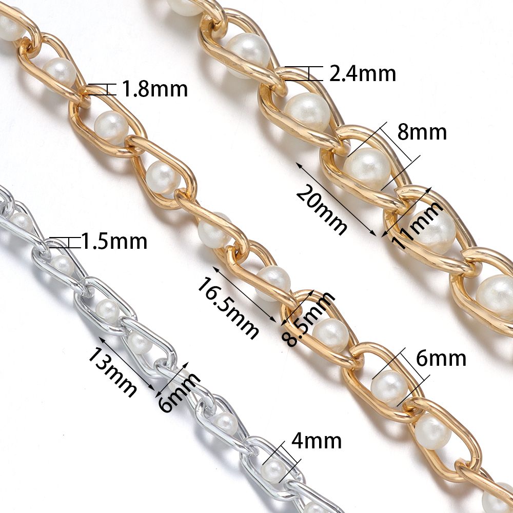 5Yards/Roll Beaded Chain Imita - Pearl Trim Chain 리뷰 및 가격