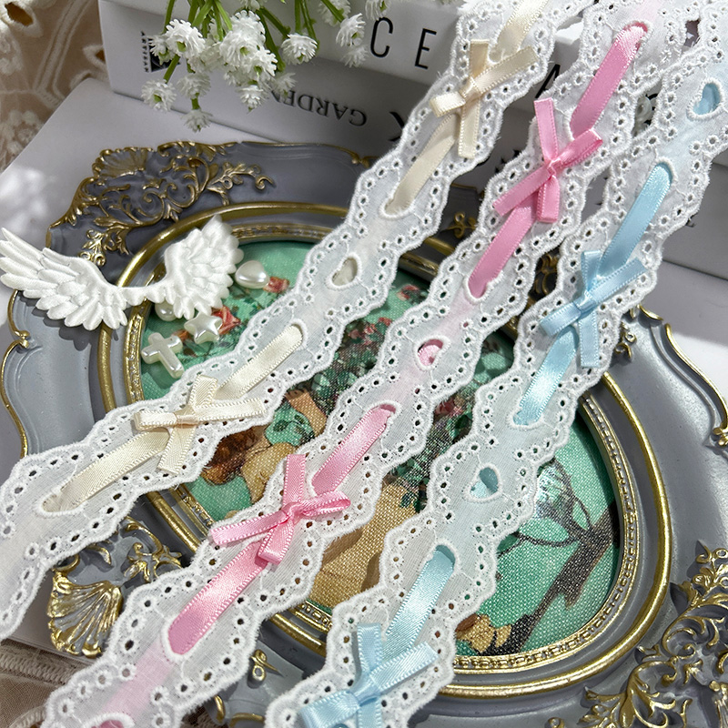1yard Bow Pleated Lace Lolita  - Lace Ribbon Trim 리뷰 및 가격