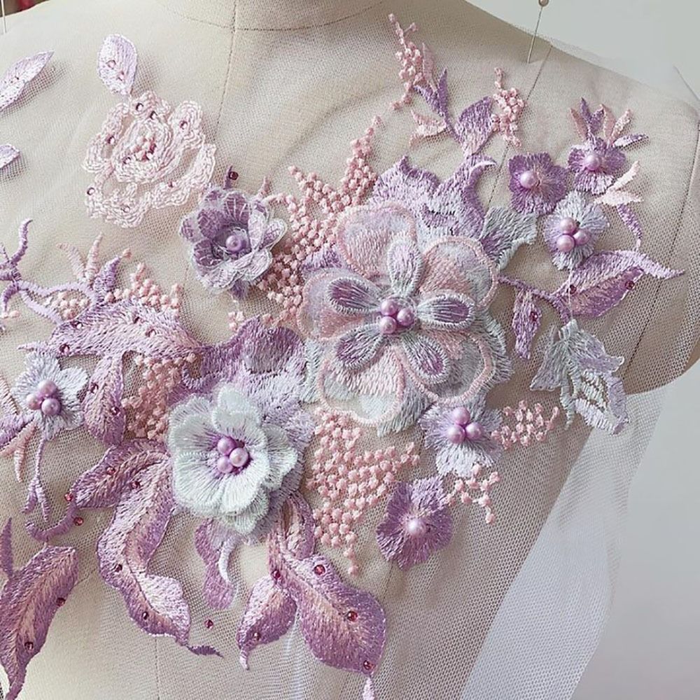 3D Flowers Beaded Lace Fabrics - Embellishments For Scrapbooking 리뷰 및 가격