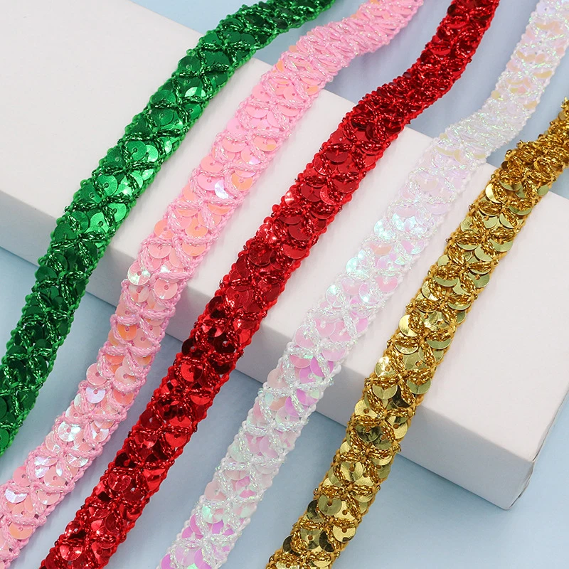 10m Gold and Silver Sequined L - Lace Ribbon Trim 리뷰 및 가격