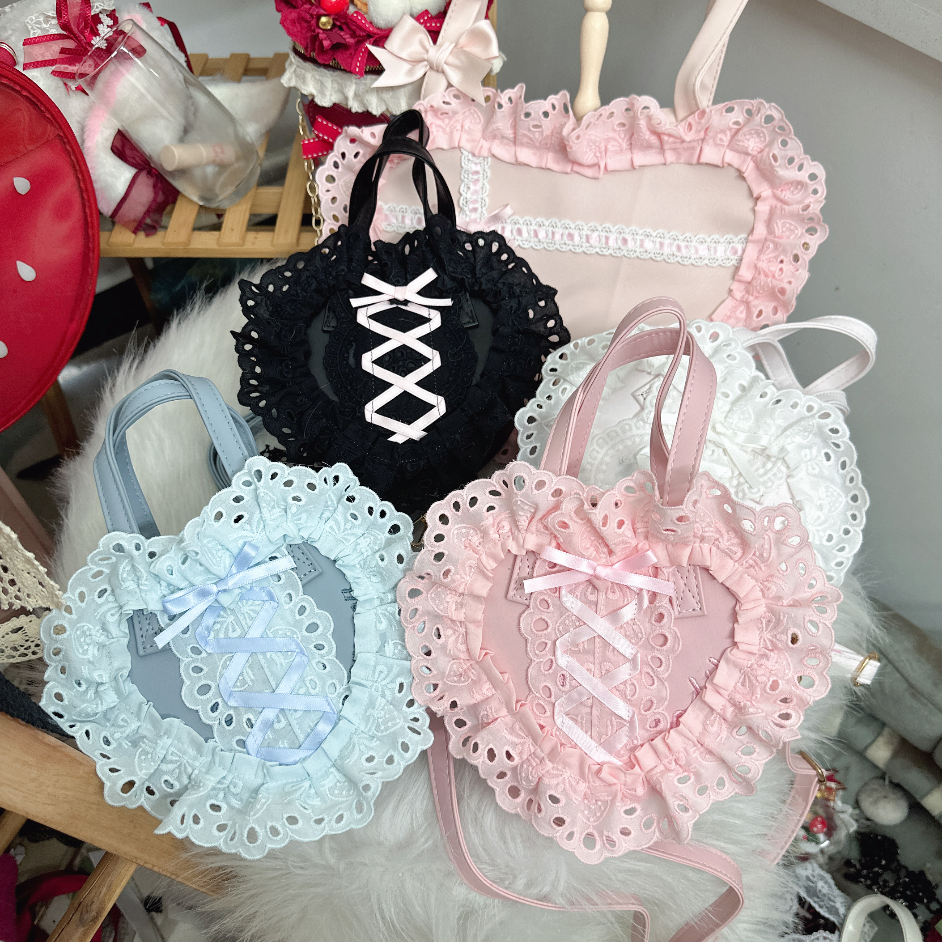 Japanese Daily Out Dating Loli - Lace Ribbon Trim 리뷰 및 가격
