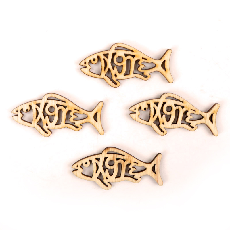 Wooden Cute Fish Shape Arts Pa - Embellishments For Scrapbooking 리뷰 및 가격