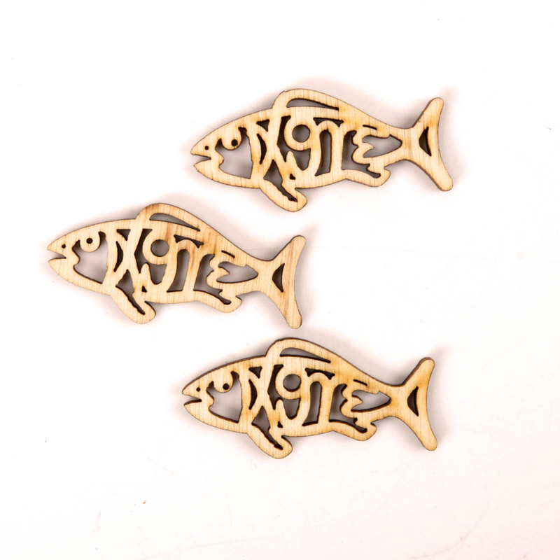 Wooden Cute Fish Shape Arts Pa - Embellishments For Scrapbooking 리뷰 및 가격